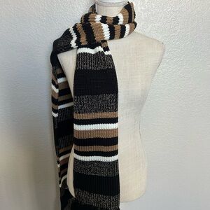 MICHAEL Michael Kors Black and Brown Knit Scarf